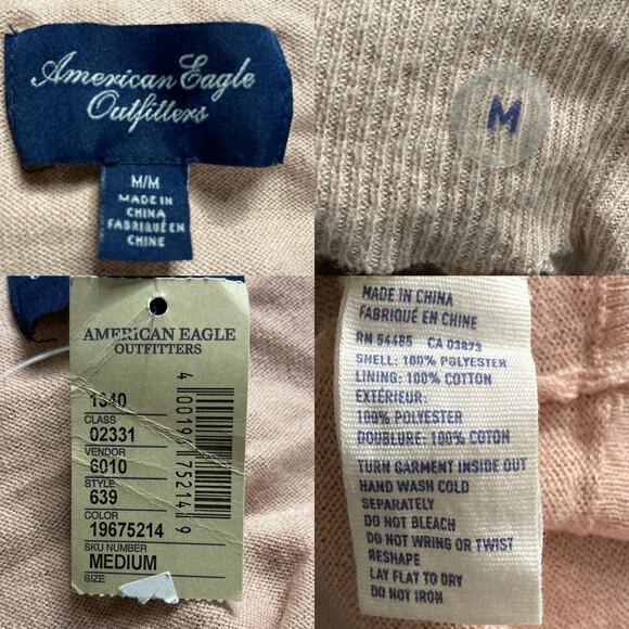 American Eagle Womens Rose Gold Sequin Cardigan Sweater Button Front Size Medium - Picture 8 of 16